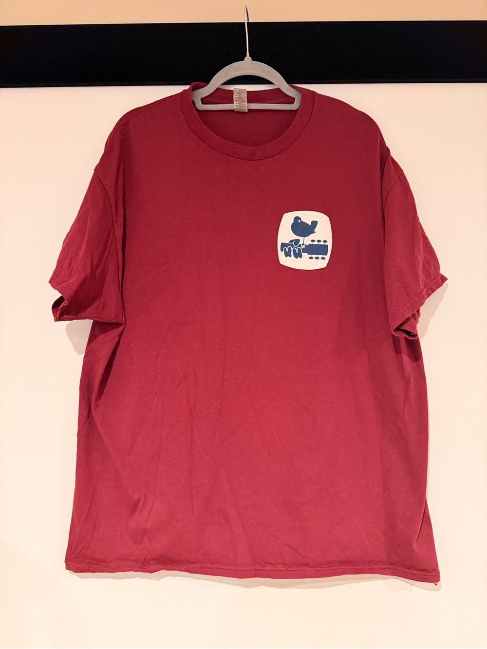 Woodstock Peace Patrol Men's Maroon Graphic T‑Shirt